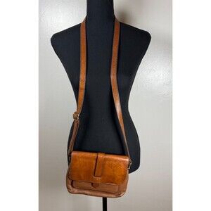 Fossil Kinley Leather Small Crossbody Purse Handbag Brown